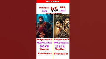 Pushpa 2 VS RRR Movie Day 1 Box Office Collection Comparison 🔥#pushpa2 #shorts #viral