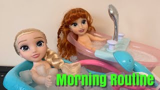 Elsa and Anna Toddlers Morning Routine