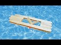 DIY เรือมีใบพัด ทำจากไม้ไอติม | How to Make an Elastic Band Paddle Boat