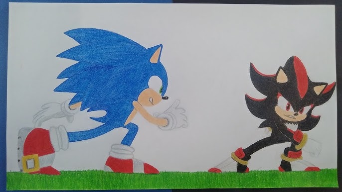 ง'̀-'́)ง  Sonic and shadow, Sonic art, Sonic