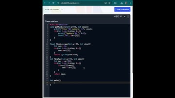 C code to find max and average of 5 numbers
