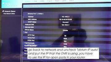 CCTV DVR network setup for mobil view
