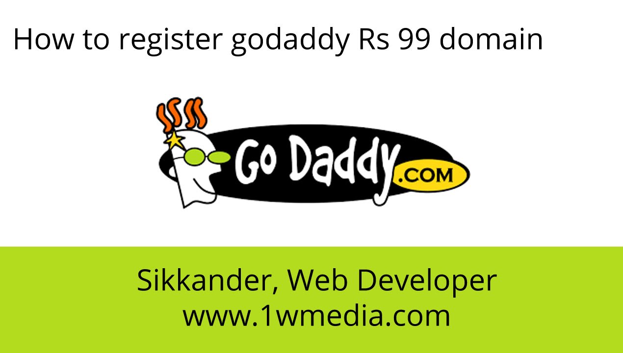 How to register godaddy Rs 99 domain