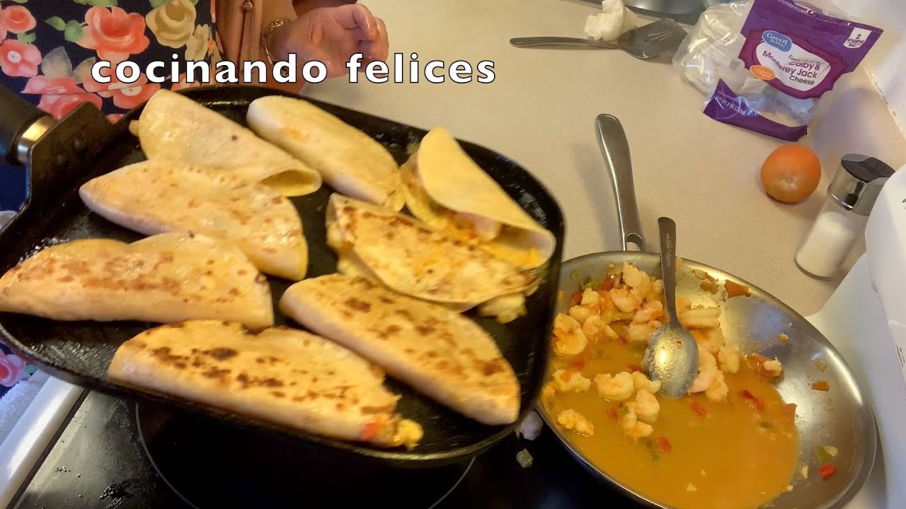 QUESADILLAS DE CAMARON Shrimp Quesadillas EASY RECIPESCOCINANDO
