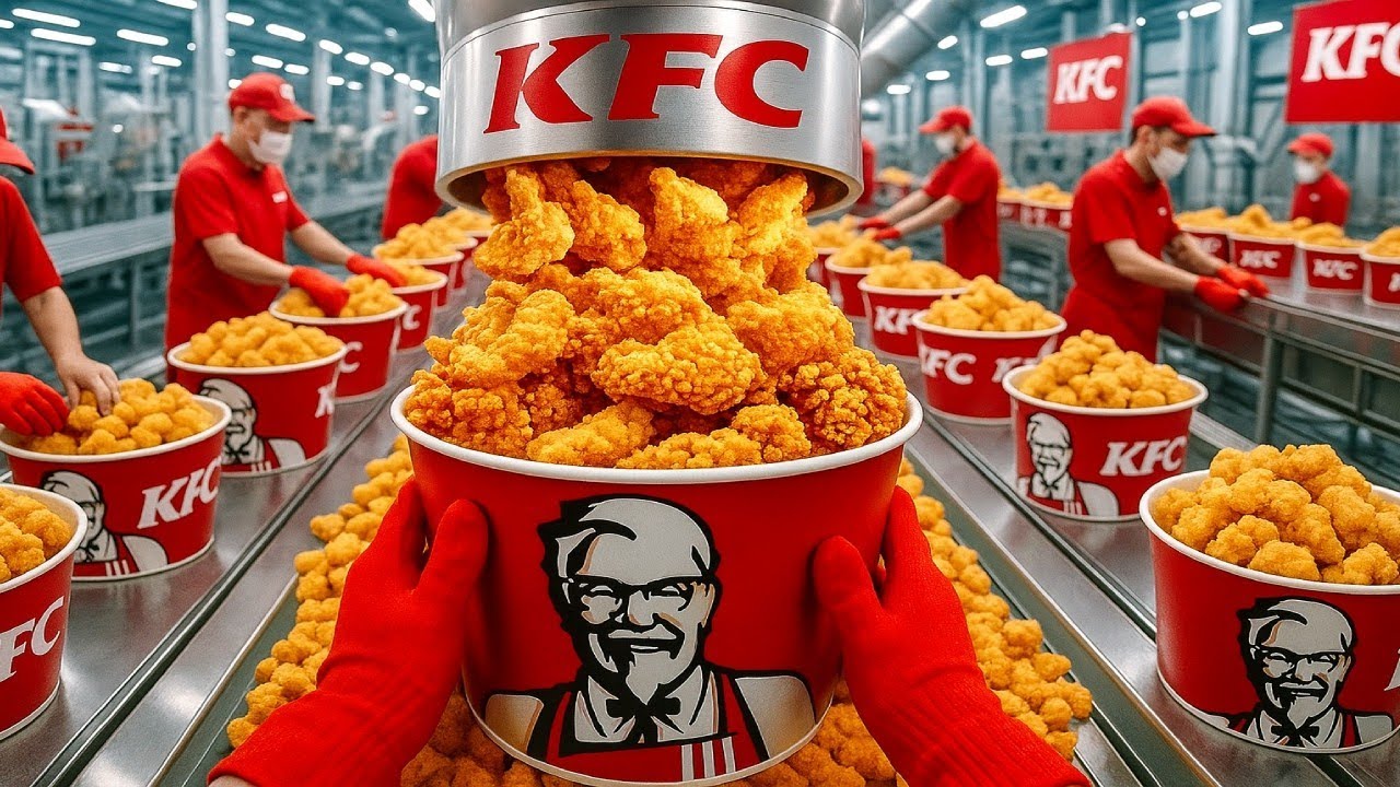 Cómo se Hace el Pollo de KFC en una Fábrica Moderna (Proceso Completo) Dentro de la Fábrica de KFC