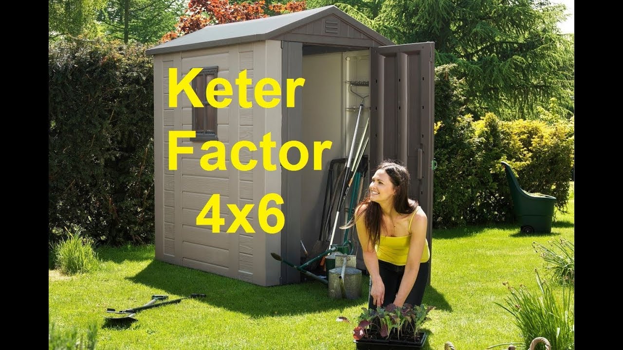 Keter Factor 4x6 Outdoor Garden Storage Shed ×ž×—×¡×Ÿ ×'×™× ×