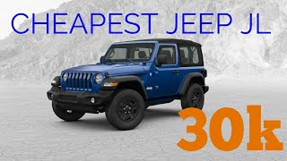 2018 Jeep Wrangler JL - lowest price $30,000