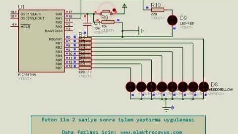 Butona 2 saniye basılı tutup işlem yaptırma uygulaması[PIC CCS C]