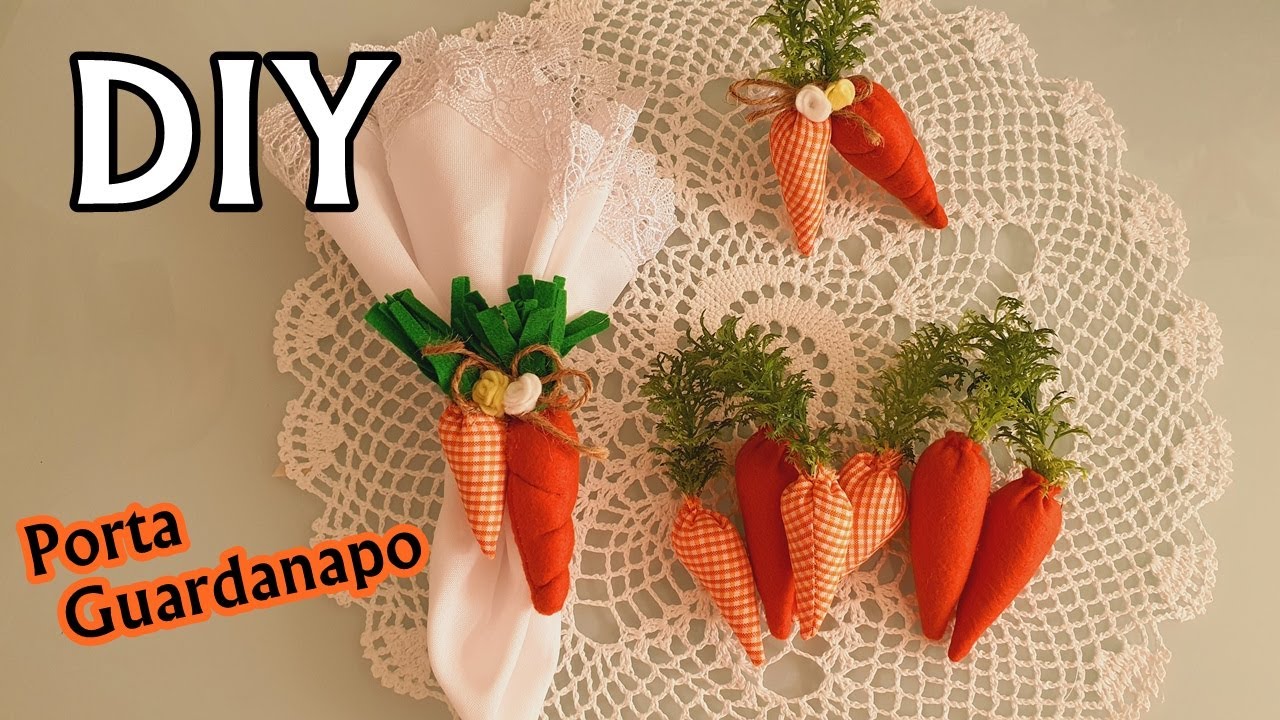 Dicas de Como fazer Cenoura de Páscoa decorativa em tecido ,Diy /Craft / Manualidades Facil