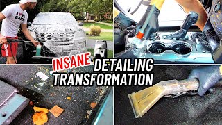 Complete Disaster Full Interior Car Detailing Transformation! Car Cleaning A Nasty Ford Explorer!