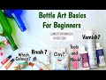 How to paint Glass Bottles l Bottle Art Basics l Bottle Painting for Beginners l Altered Bottle art