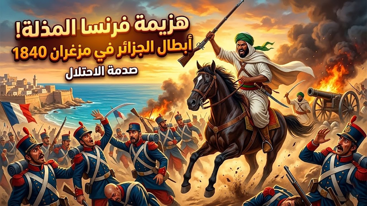 هزيمة فرنسا المذلة! أسرار النصر المذهل للمقاومة الجزائرية في معركة مزغران 1840 🇩🇿⚔️