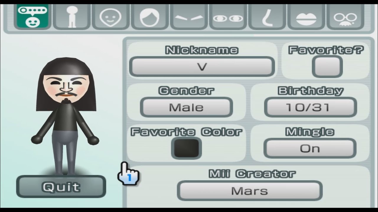 V - V for Vendetta - Mii 1271 - YouTube