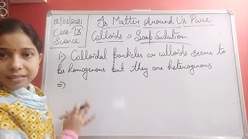 Class IX Science 12 01 2021 by Ms Mridulata Upadhyay Is matter around us pure