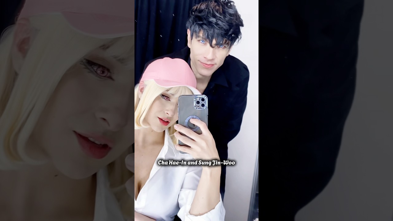 Sung Jin-Woo and Cha Hae-In Solo Leveling #sololeveling #sungjinwoo #cosplay #anime #shorts