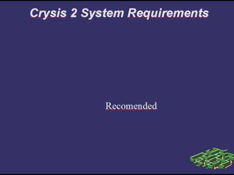 Crysis 2 System Requirements - YouTube