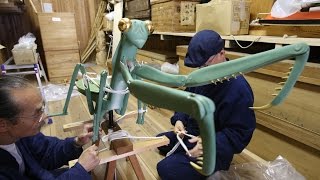 祇園祭・蟷螂山の大カマキリが修理を終えお披露目