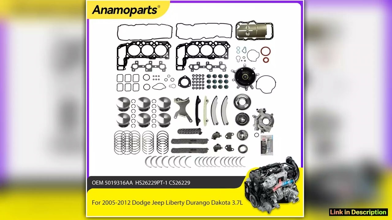 Engine Rebuilding Kit Fit 37 L V6 GAS For 20052012 Dodge Nitro Jeep Grand Cherokee Liberty Durango