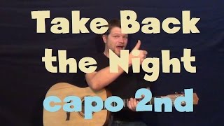 Take Back The Night (Justin Timberlake) Easy Guitar Lesson How to Play Tutorial Capo 2nd