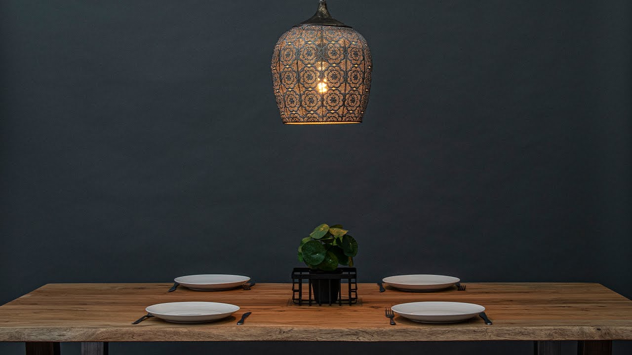 Oosterse hanglamp goud- bruin Kadiri | Straluma 12210743