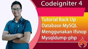 Tutorial Backup Database MySQL di Codeigniter 4 Menggunakan Library Ifsnop/Mysqldump-php