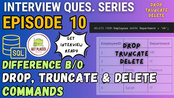 Interview Questions Series ep 10 | SQL Interview Drop Truncate Delete Commands SQL | Placement Prep