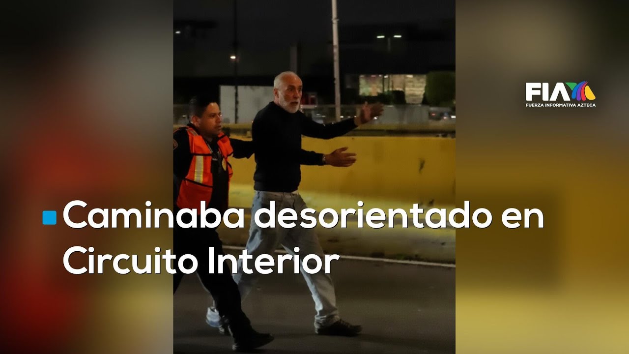 Policías auxiliaron a un hombre que caminaba desorientado en medio de los vehículos