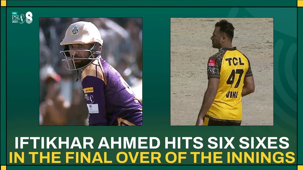 Iftikhar Ahmed Hits Six Sixes In The Final Over Of The Innings! 🔥 HBL PSL 