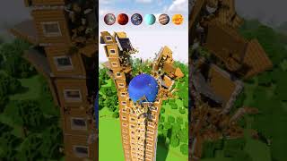 Different Gravity vs Tower #minecraft #teardown