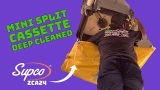 How to clean a Mitsubishi mini split ceiling cassette, using the Supco-ZCA24 Mini Split Catch-All by Mechanical Environments 1,282 views 6 months ago 12 minutes, 14 seconds