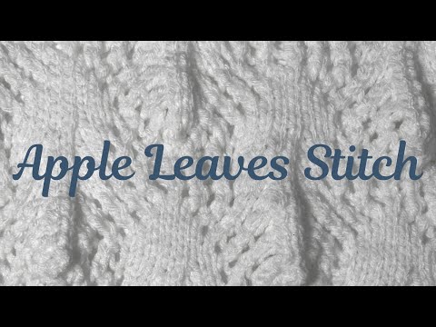 Apple Leaves Stitch | Week 11 - Winter Stitch Sampler Knit Along