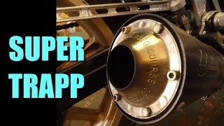 supertrapp open end cap sound 　スーパートラップサイレンサー　V4　VF750　マフラー音　オープンエンド　排気音