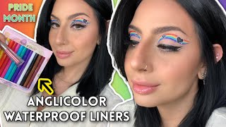 Rainbow PRIDE liner makeup tutorial | Anglicolor 🌈✨