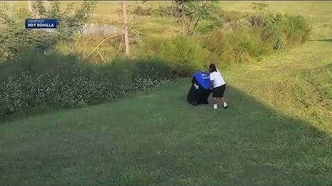 WATCH: Florida man traps gator outside Mount Dora home using a trash can