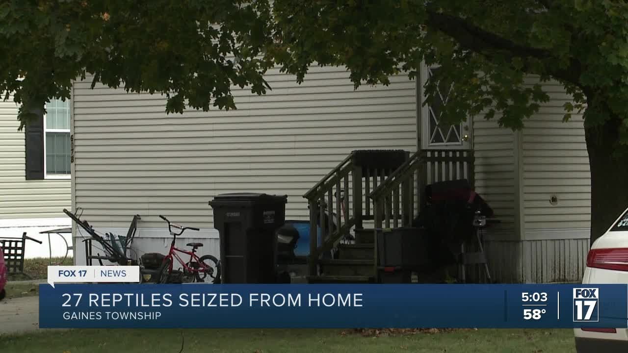 27 reptiles seized from Gaines Township home YouTube