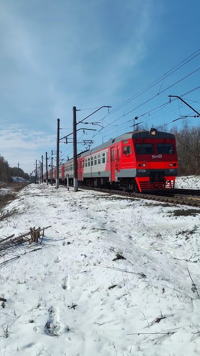 ЭТ2М-051 следует по перегону #транспорт #поезда #россия #railway #жд # ...