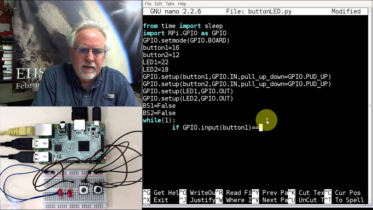 Vi ses bark farmaceut Raspberry Pi LESSON 30: Control LEDs with Buttons on GPIO Pins - YouTube