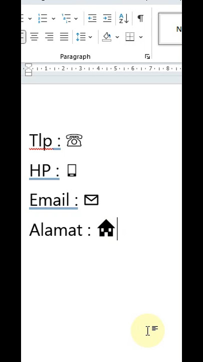 Cara cepat membuat simbol alamat di Microsoft Word