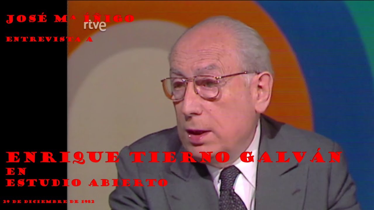 1982 1229 José Mª Íñigo entrevista a Enrique Tierno Galván, el Viejo Profesor
