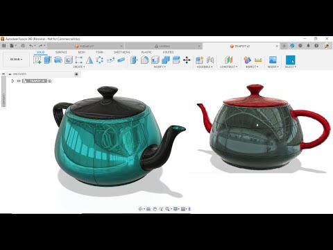 How to make a Tea Pot in Fusion 360 | Fusion 360  Surfacing Tutorial |