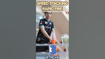 A Crazy Fast 2 Colored Speed Stacking Freestyle Rapid Fire in 0.967 Seconds! #shorts
