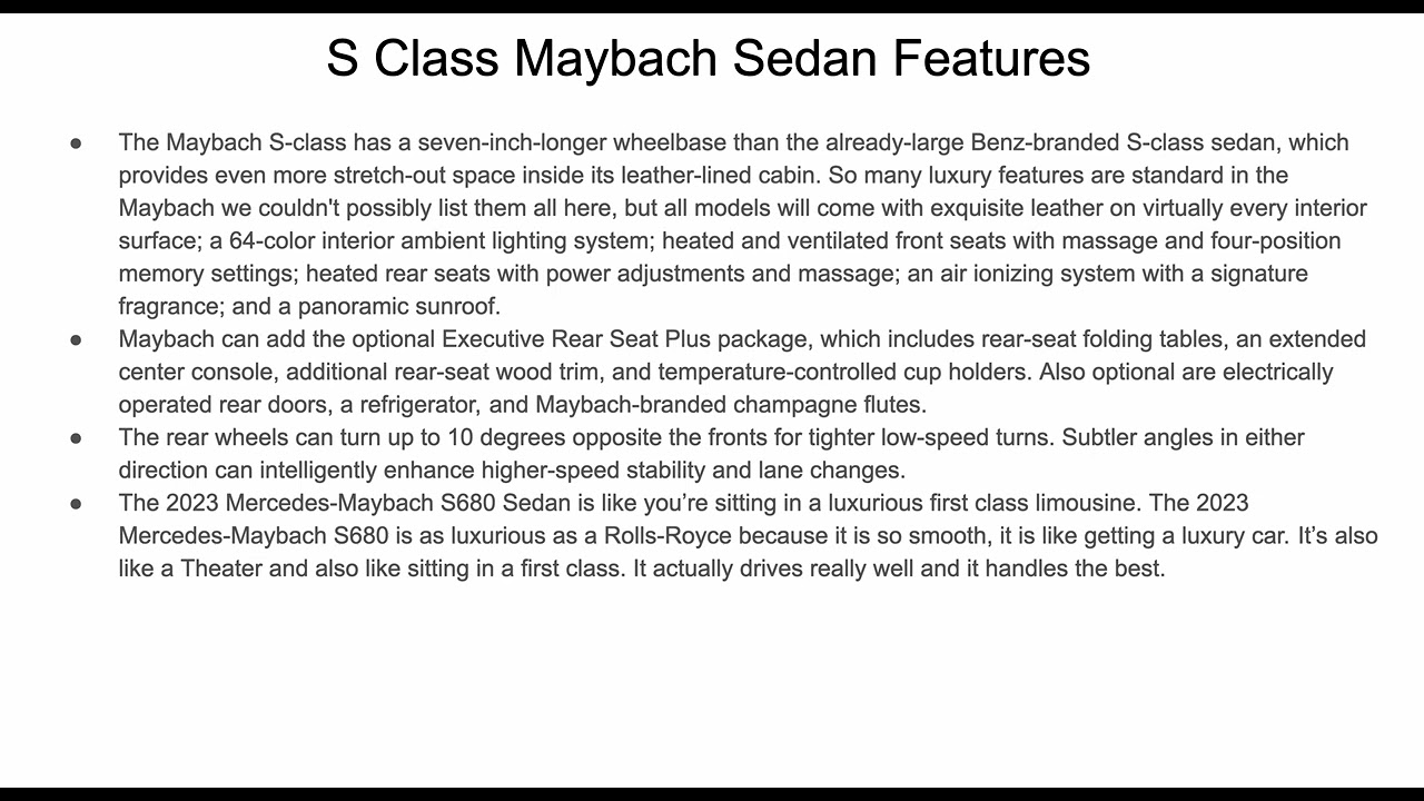 2024 Mercedes S-Class Maybach & Rolls-Royce Ghost Presentation