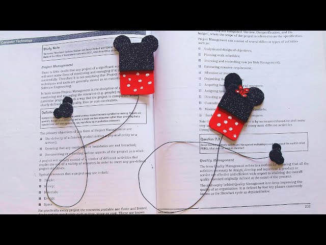 Acrylic bookmark engraved with Mickey Mouse pattern and then hand