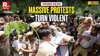 CPI(M) Vs ED: Heavy Protests In Kerala & Delhi Over Raids At LoP Pinarayi Vijayan's House
