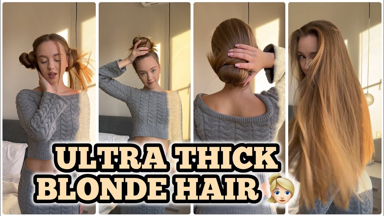 Ultra Thick Blonde Hairplay Model: Eria in Grey