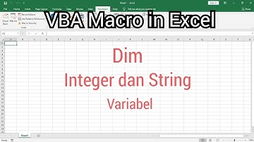 VBA Macro Excel Part 4: Tipe Data Integer dan String, Statement Dim, Variabel