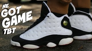 jordan 13 he got game w on foot