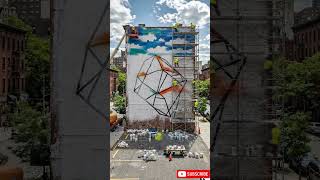 Epic Giant Mural Transformation! 🤯 #art #timelapse #wow