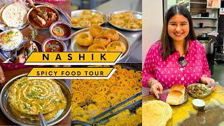 BEST NASHIK SPICY FOOD TOUR | Misal Pav, Thali, Doodh Sev Bhaji, Chaat & More