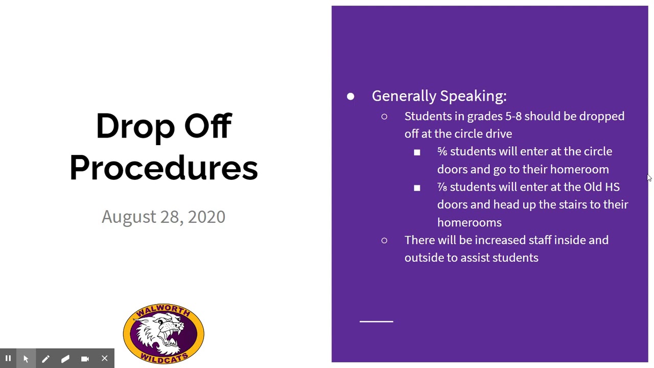 Family Communication Drop Off and Pick Up 8 30 2020 - YouTube